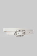 White Molten Buckle Belt