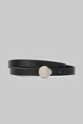 Black Shell Buckle Belt belt CZBELT - Cizaro Jeans