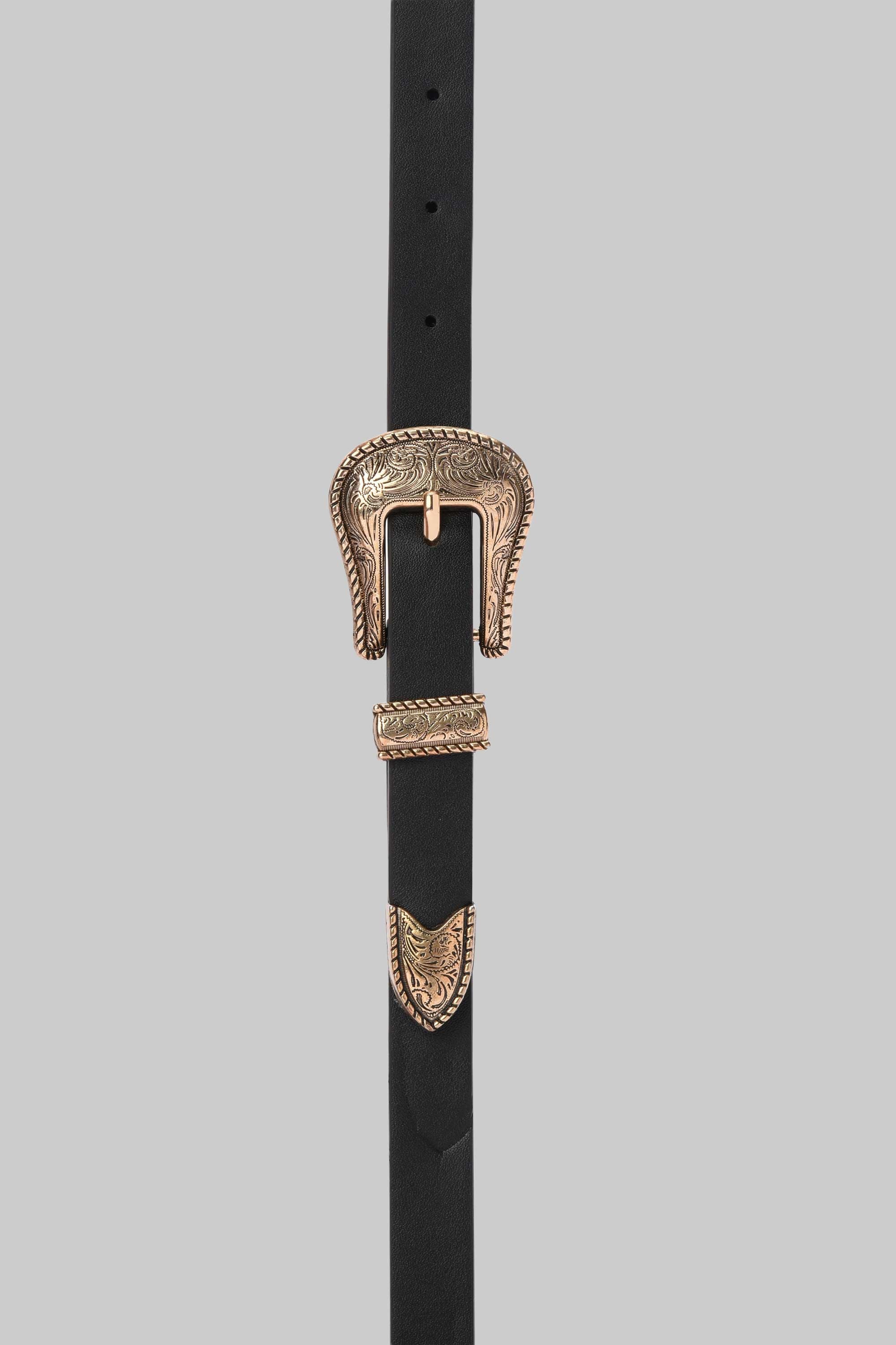 Black Western Buckle Belt