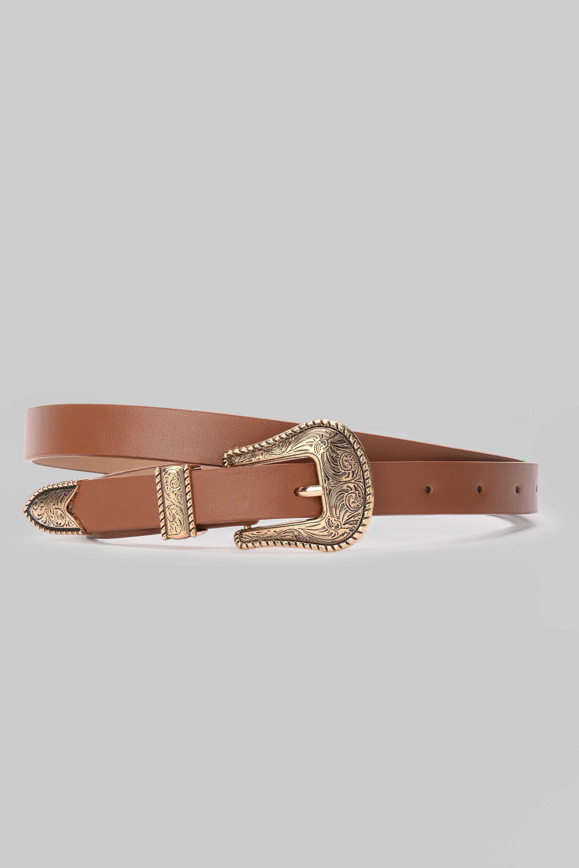 Honey Western Buckle Belt Belt Cizaro - Cizaro Jeans