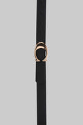 Black Horseshoe Buckle Slim Belt belt CIZARO - Cizaro Jeans