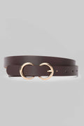 Chocolate Double Ring Belt belt CIZARO - Cizaro Jeans