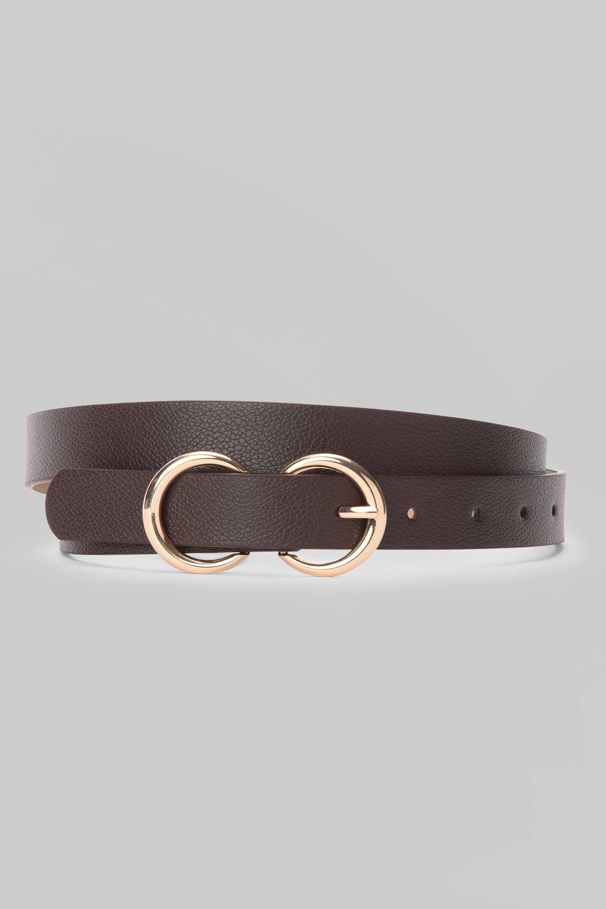 Chocolate Double Ring Belt belt CIZARO - Cizaro Jeans