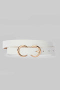 White Double Ring Belt belt CIZARO - Cizaro Jeans