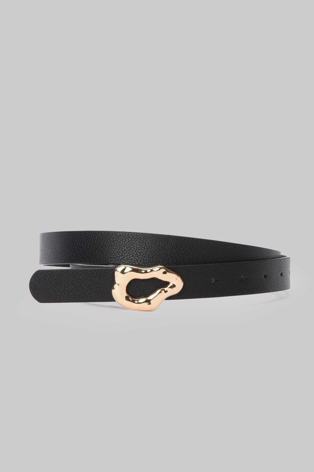 Black Organic Gold Buckle Belt