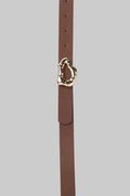 Brown Organic Gold Buckle Belt