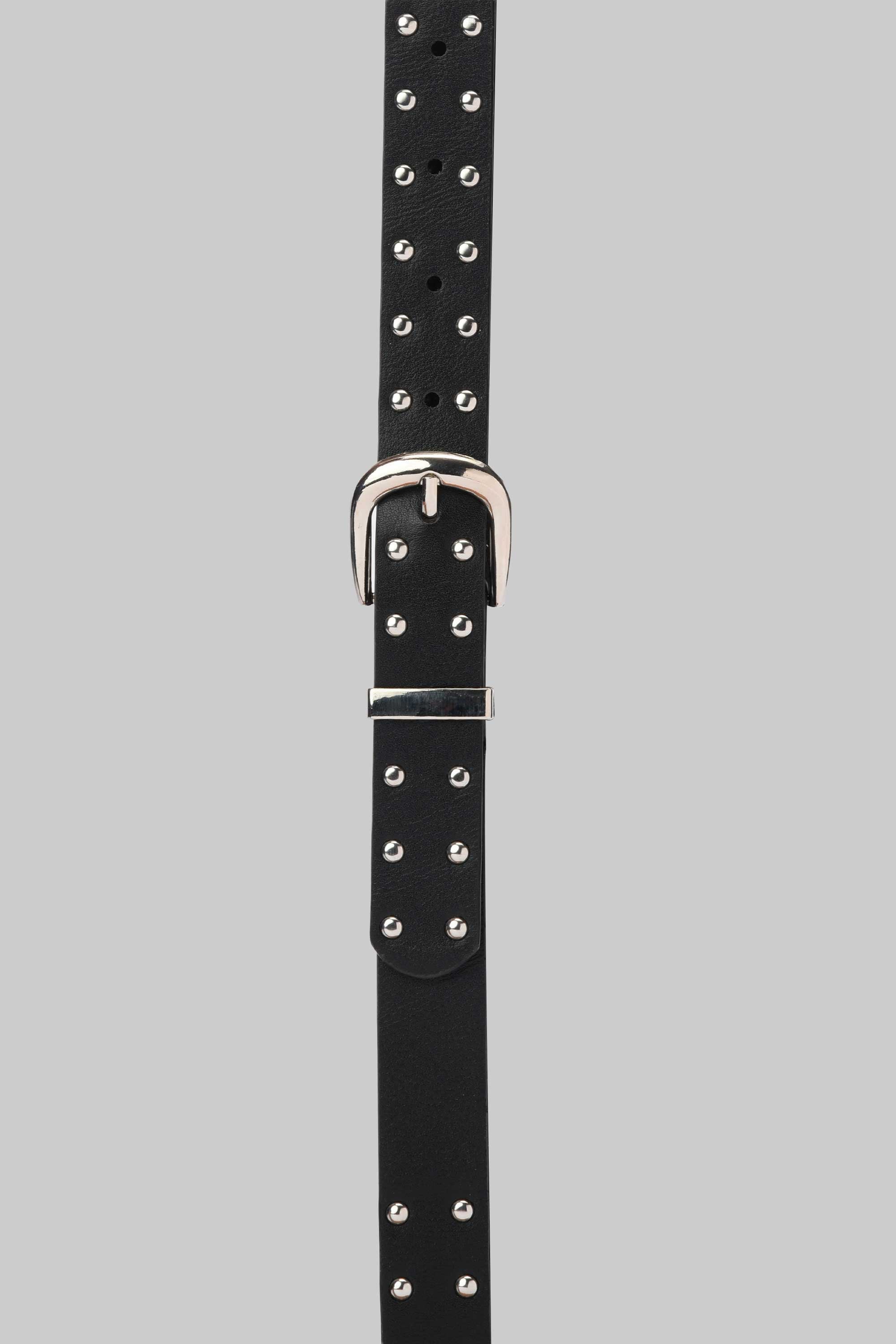 Black Studded Skinny Belt belt CIZARO - Cizaro Jeans