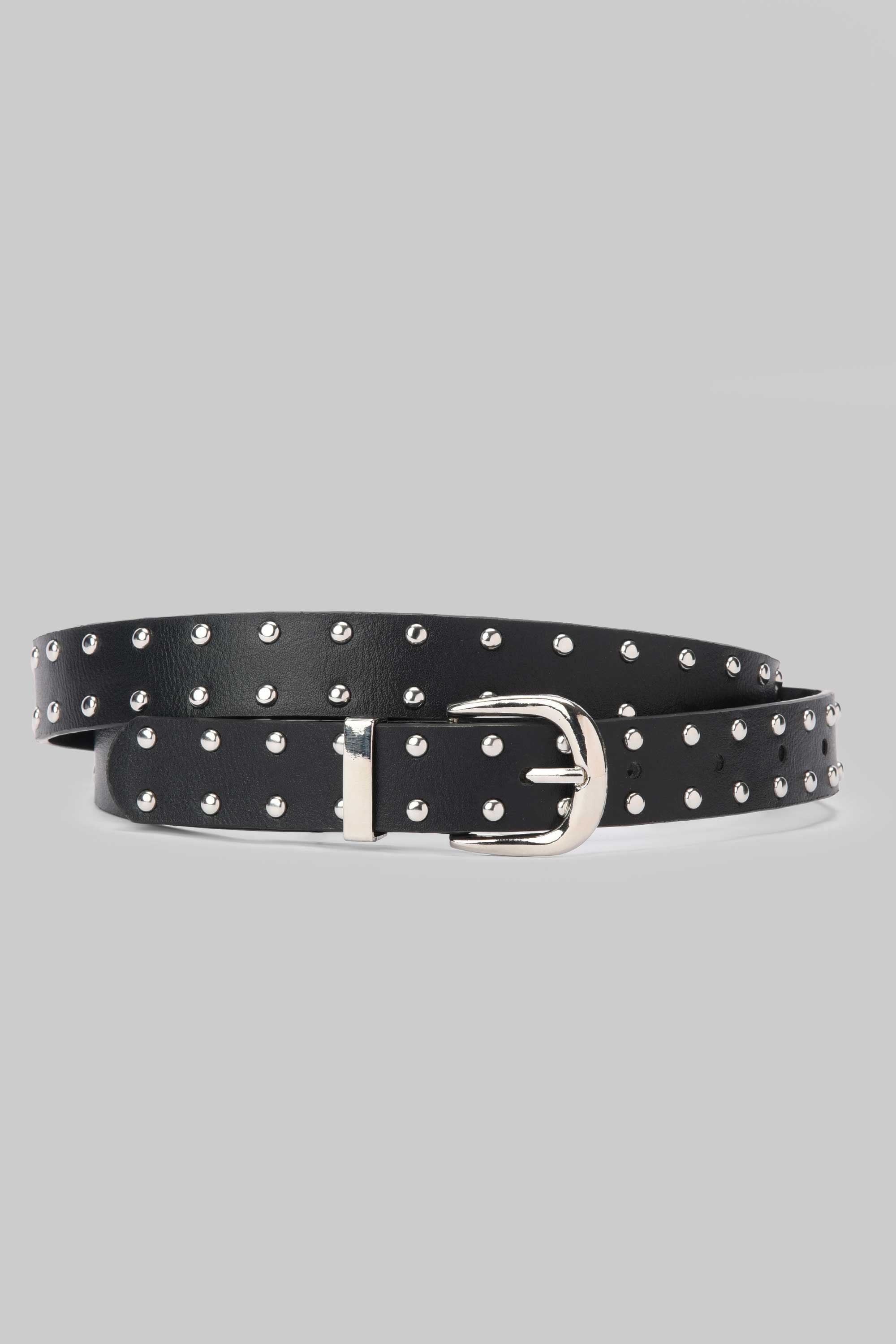 Black Studded Skinny Belt belt CIZARO - Cizaro Jeans