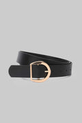 Black D Buckle Belt belt CZBELT - Cizaro Jeans