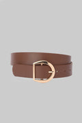 Brown D Buckle Belt belt CZBELT - Cizaro Jeans