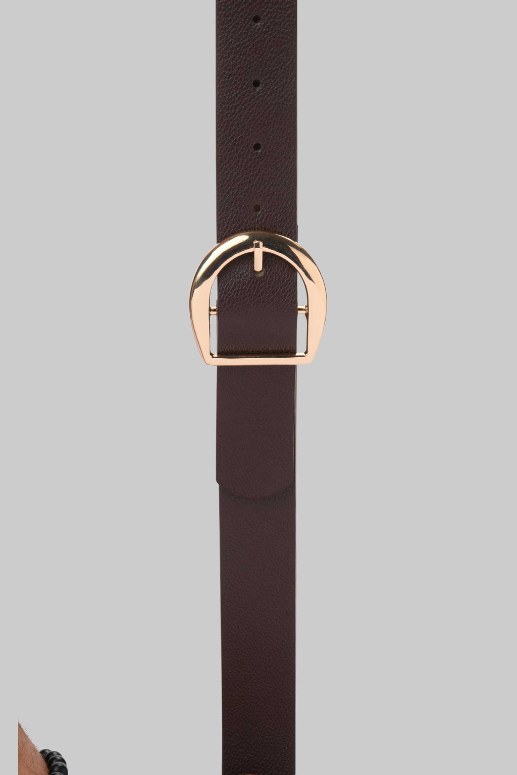 Chocolate D Buckle Slim Belt belt CZBELT - Cizaro Jeans