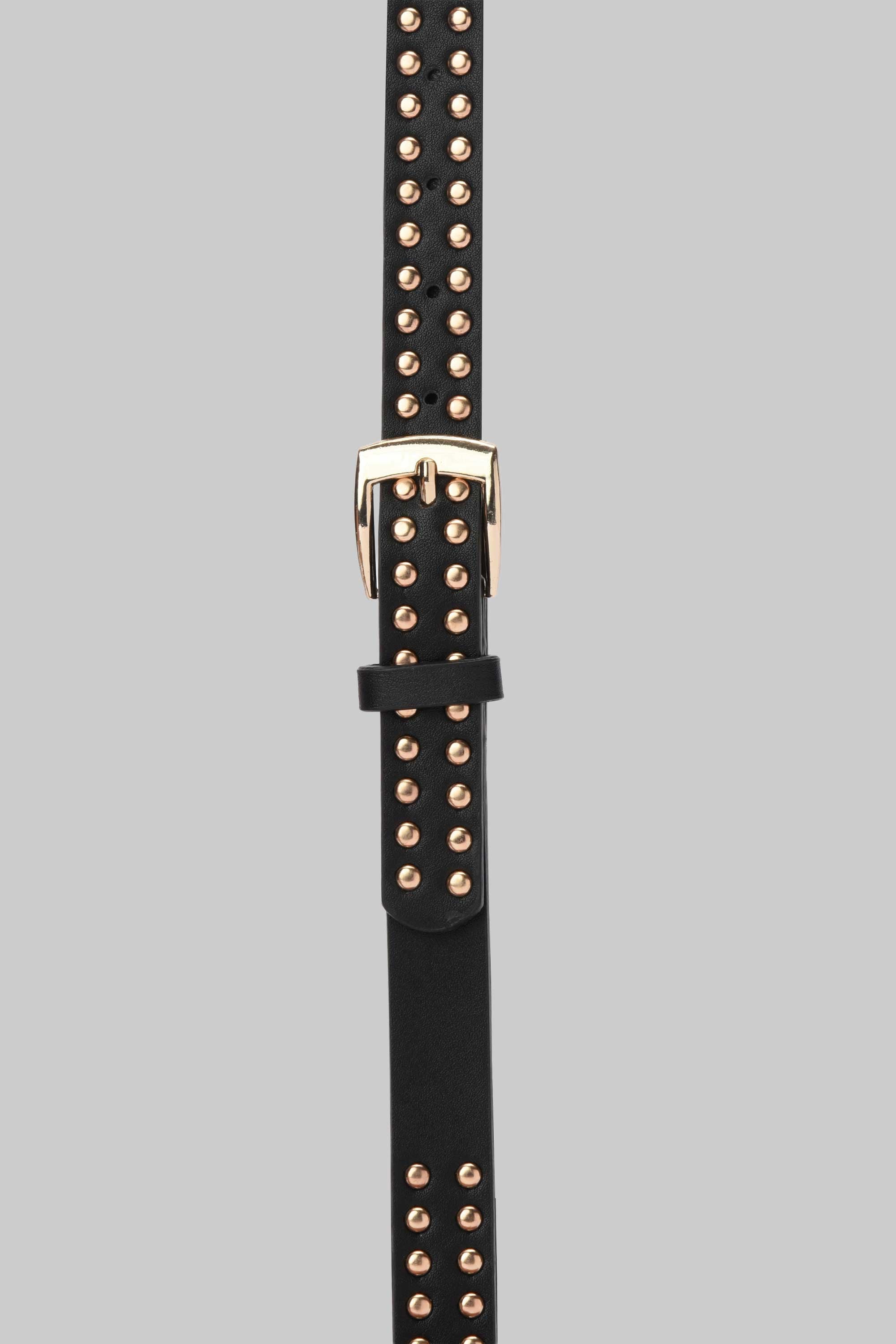 Black Gold Studded Belt belt CIZARO - Cizaro Jeans