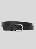 Black Classic Silver Buckle Belt belt CZBELT - Cizaro Jeans