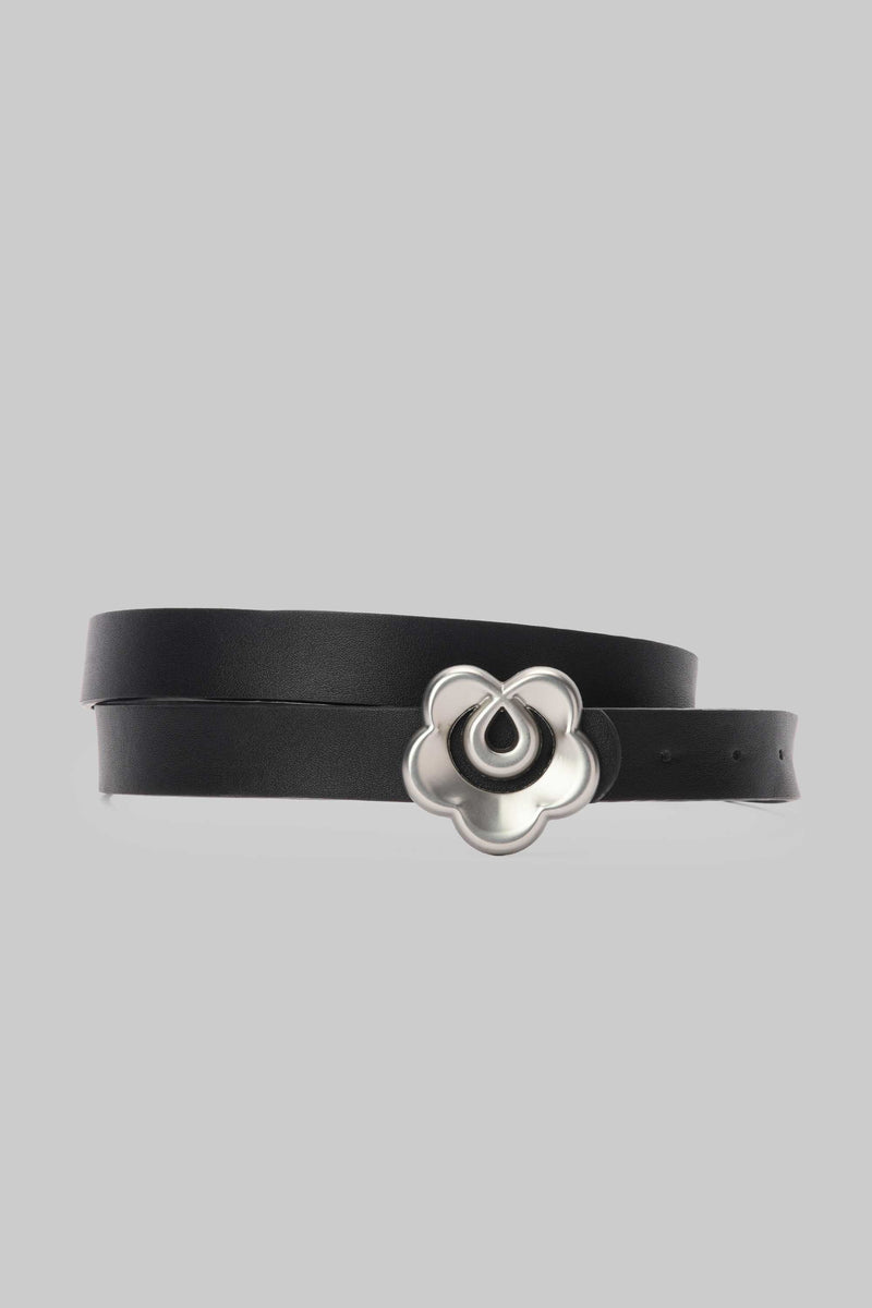 Black Floral Buckle Belt belt CZBELT - Cizaro Jeans