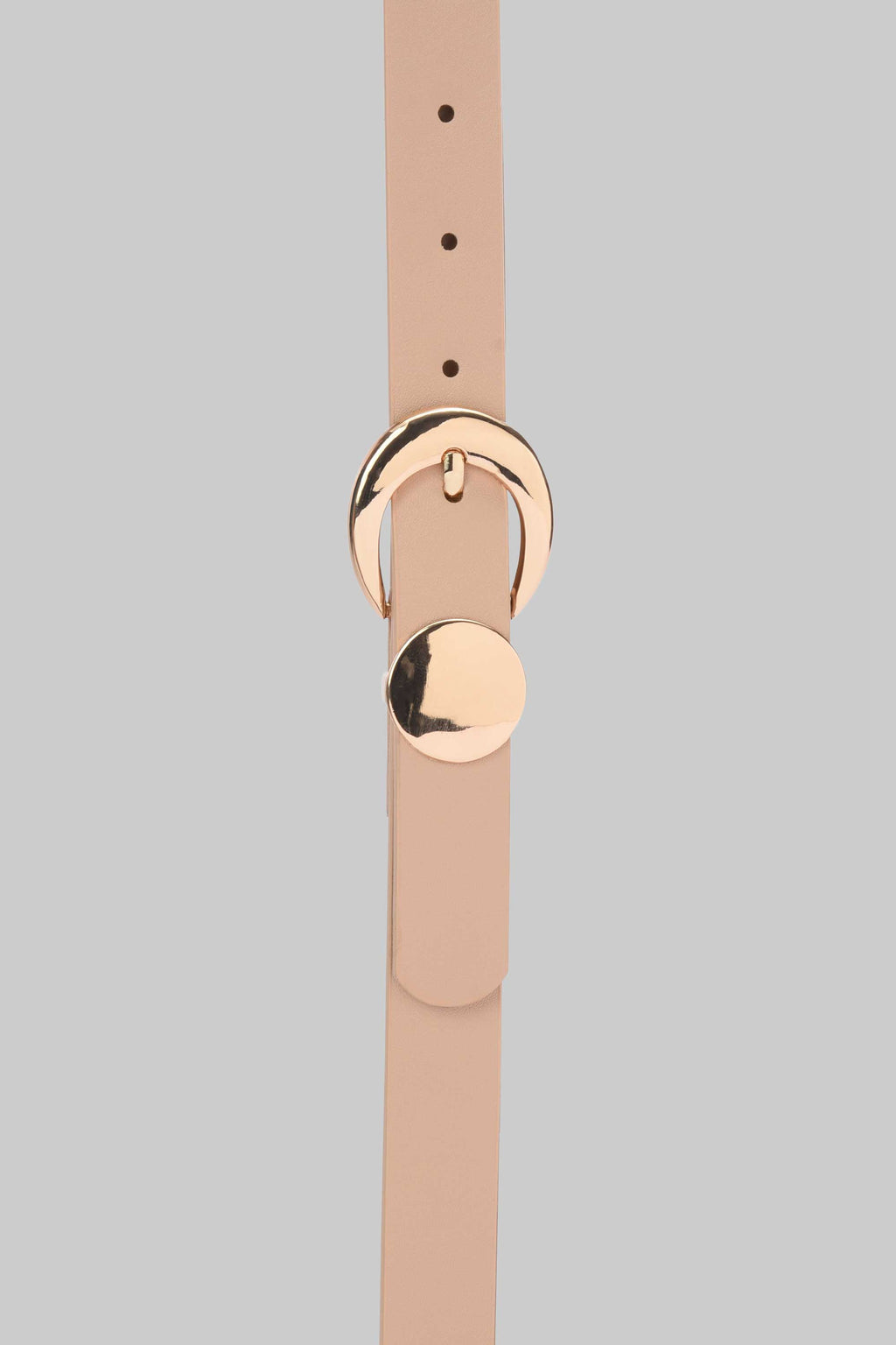 Beige Gold Accent Minimal Belt belt CIZARO - Cizaro Jeans