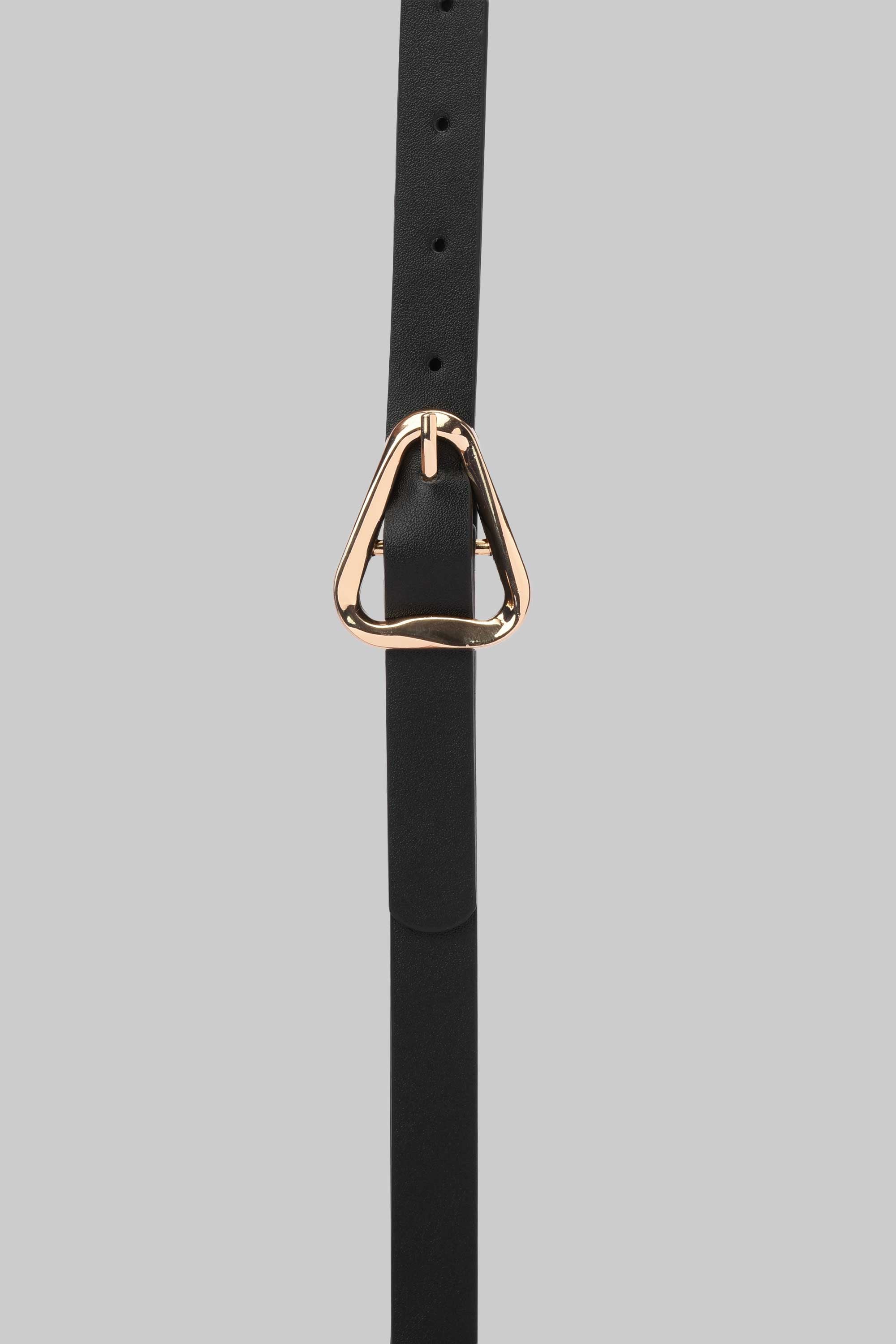 Black Geometric Buckle Belt belt CZBELT - Cizaro Jeans