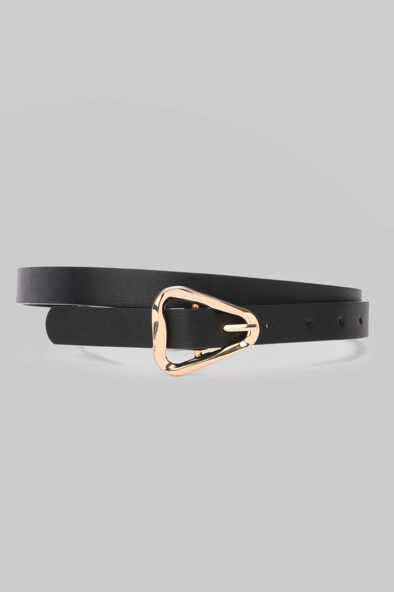 Black Geometric Buckle Belt belt CZBELT - Cizaro Jeans