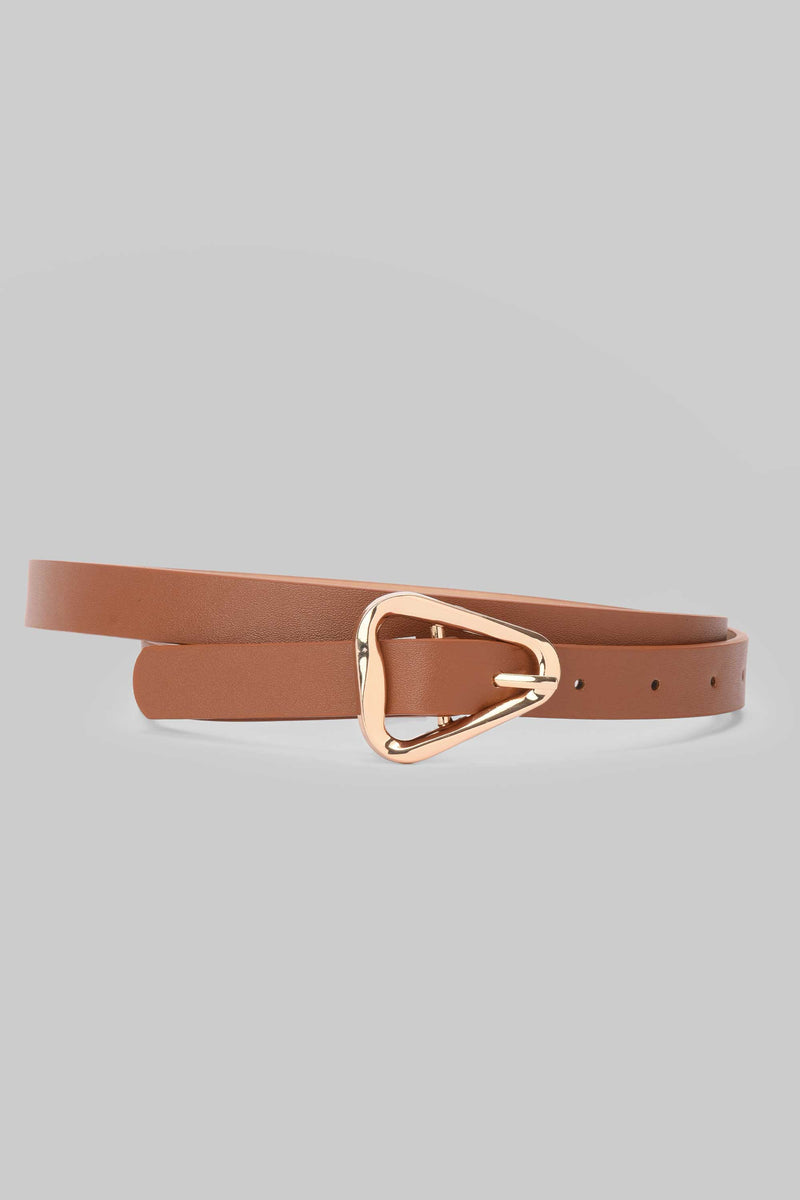 Honey Geometric Buckle Belt belt CIZARO - Cizaro Jeans