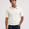 Textured Polo – Off White