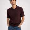 Textured Polo Shirt – Brown