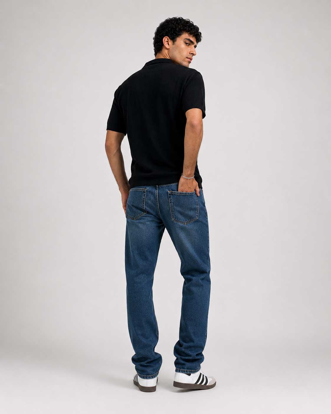 Fine Knit Polo Shirt – Black shirt CIZARO - Cizaro Jeans