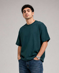 Relaxed Fit T-Shirt – Midnight Green T-shirt CIZARO - Cizaro Jeans