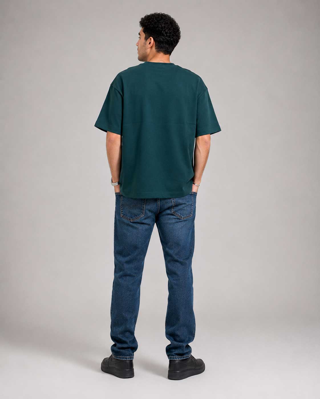 Relaxed Fit T-Shirt – Midnight Green T-shirt CIZARO - Cizaro Jeans