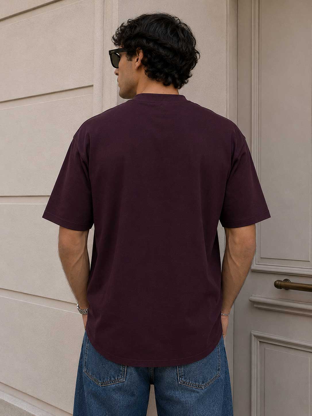 Relaxed Fit T-Shirt – Burgundy