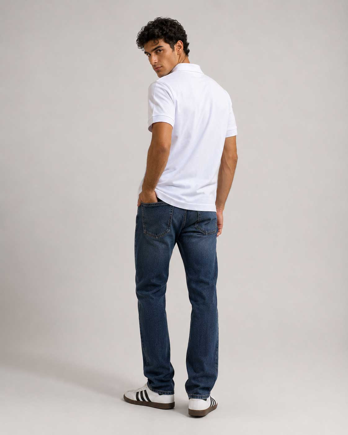 Regular Fit Polo Shirt – White shirt CIZARO - Cizaro Jeans