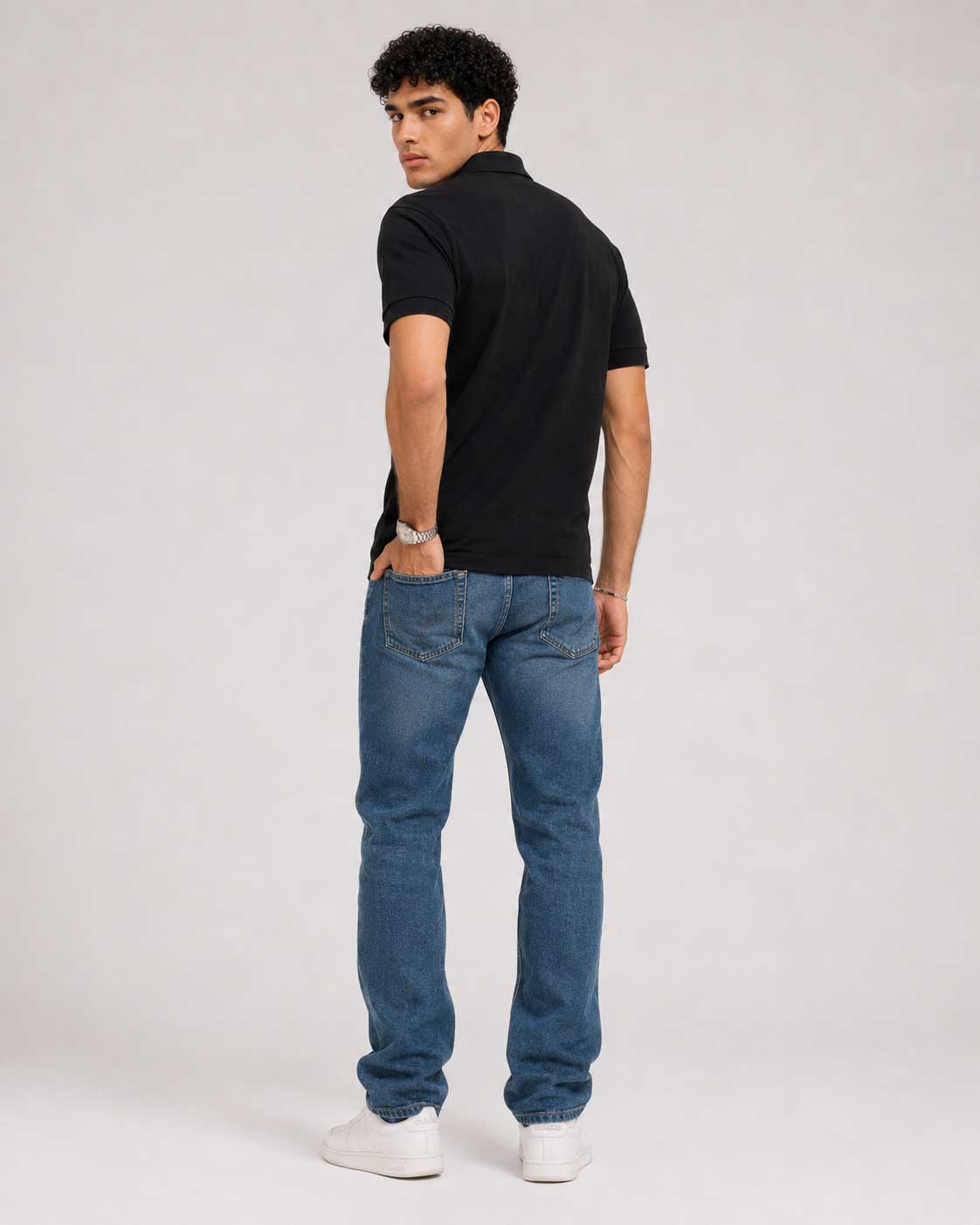Regular Fit Polo Shirt – Black shirt CIZARO - Cizaro Jeans