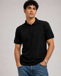 Regular Fit Polo Shirt – Black shirt CIZARO - Cizaro Jeans