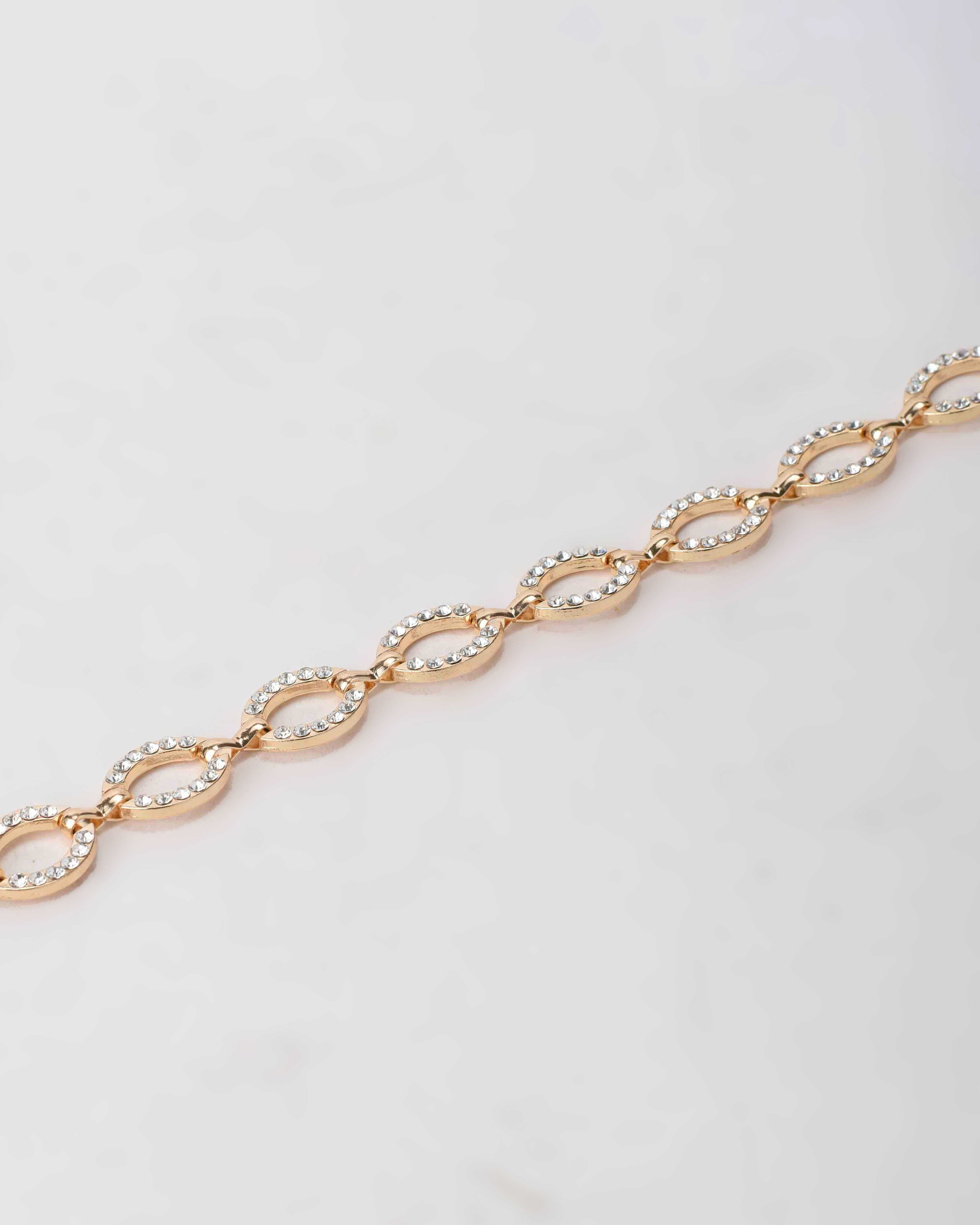 Gold Crystal Link Chain Belt