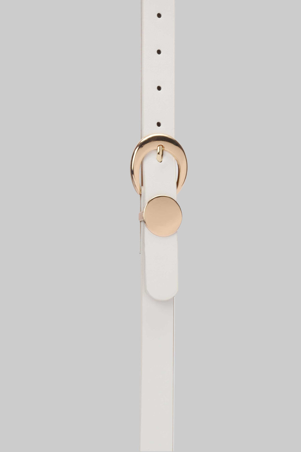 White Gold Accent Minimal Belt belt CIZARO - Cizaro Jeans