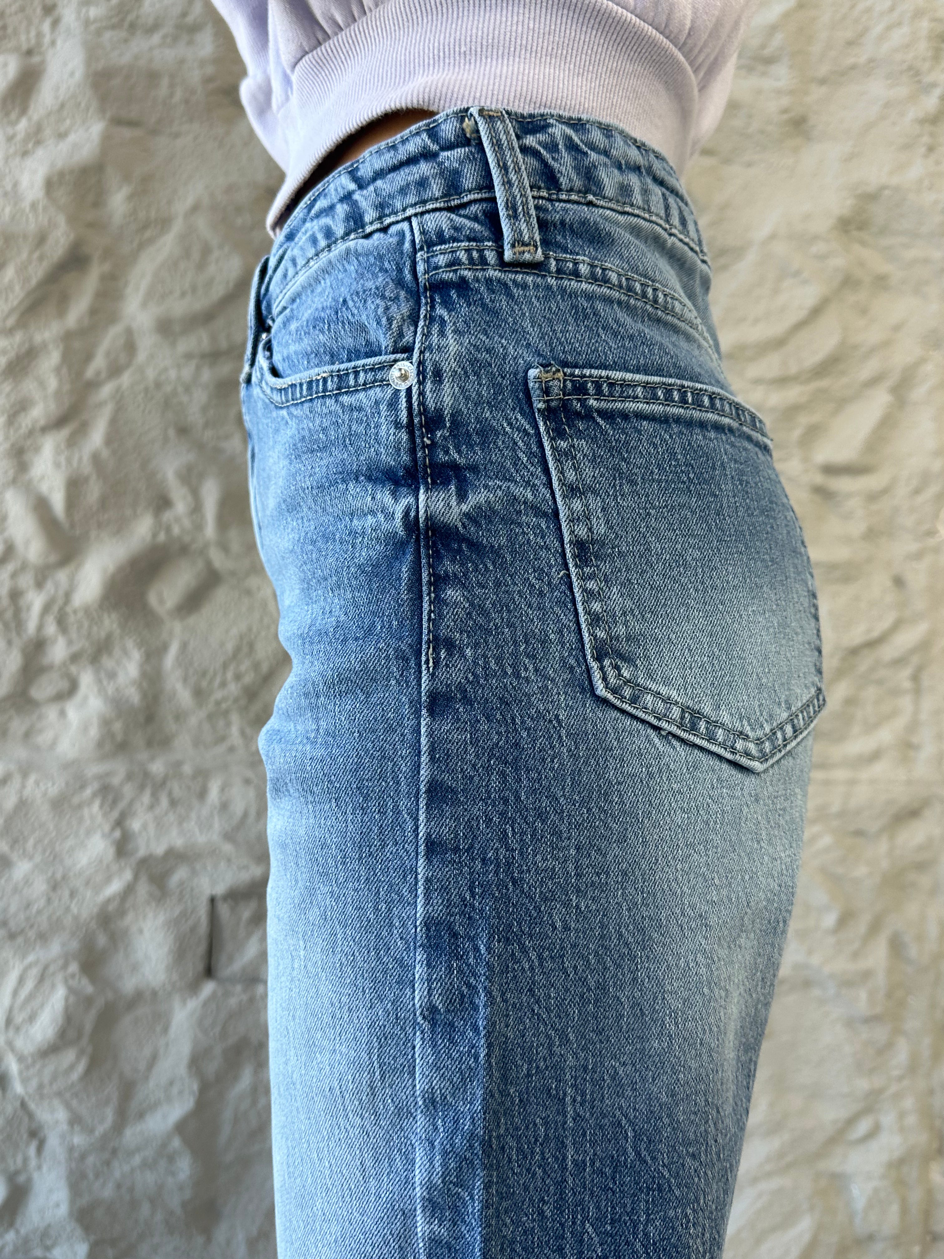 Ultra Comfort Straight Leg - Mid Blue Wash Jeans. Straight Leg CIZARO - Cizaro Jeans