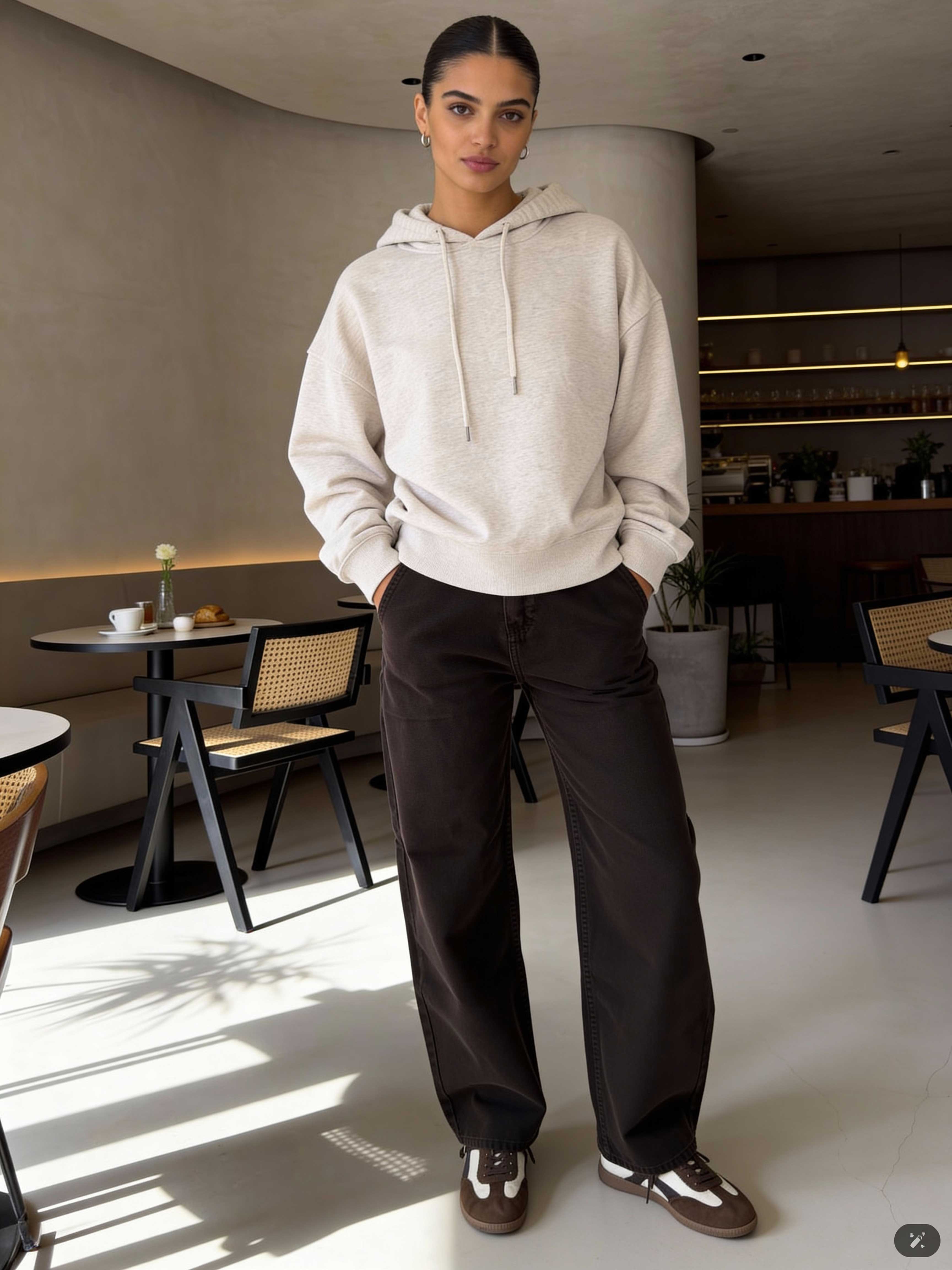 Skater – High-Waist Dark Chocolate Jeans skater CIZARO - Cizaro Jeans