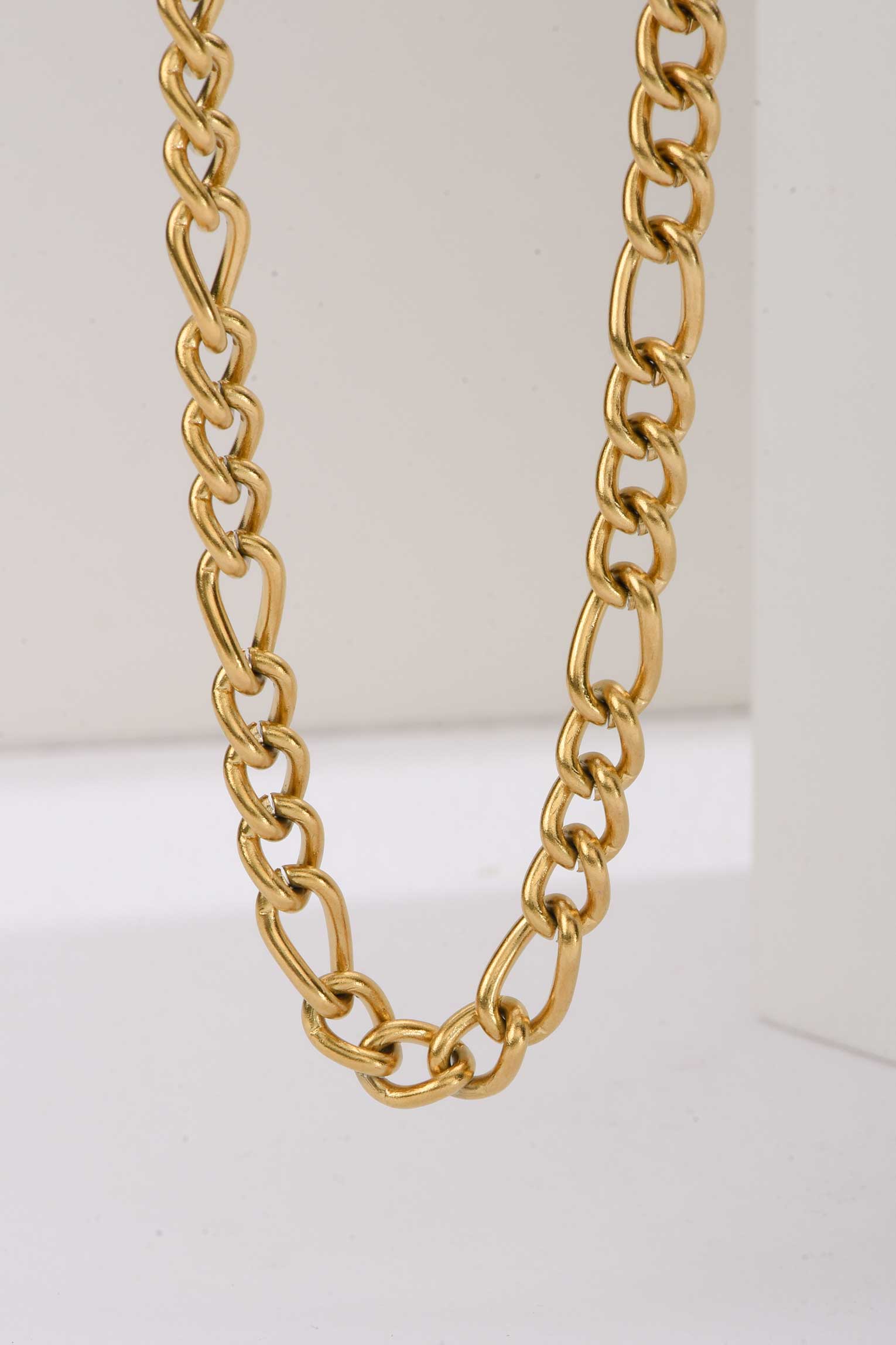 Stainless Steel Bracelet | Polished Gold Chain Link Statement BRACELET Accessories - Cizaro Jeans