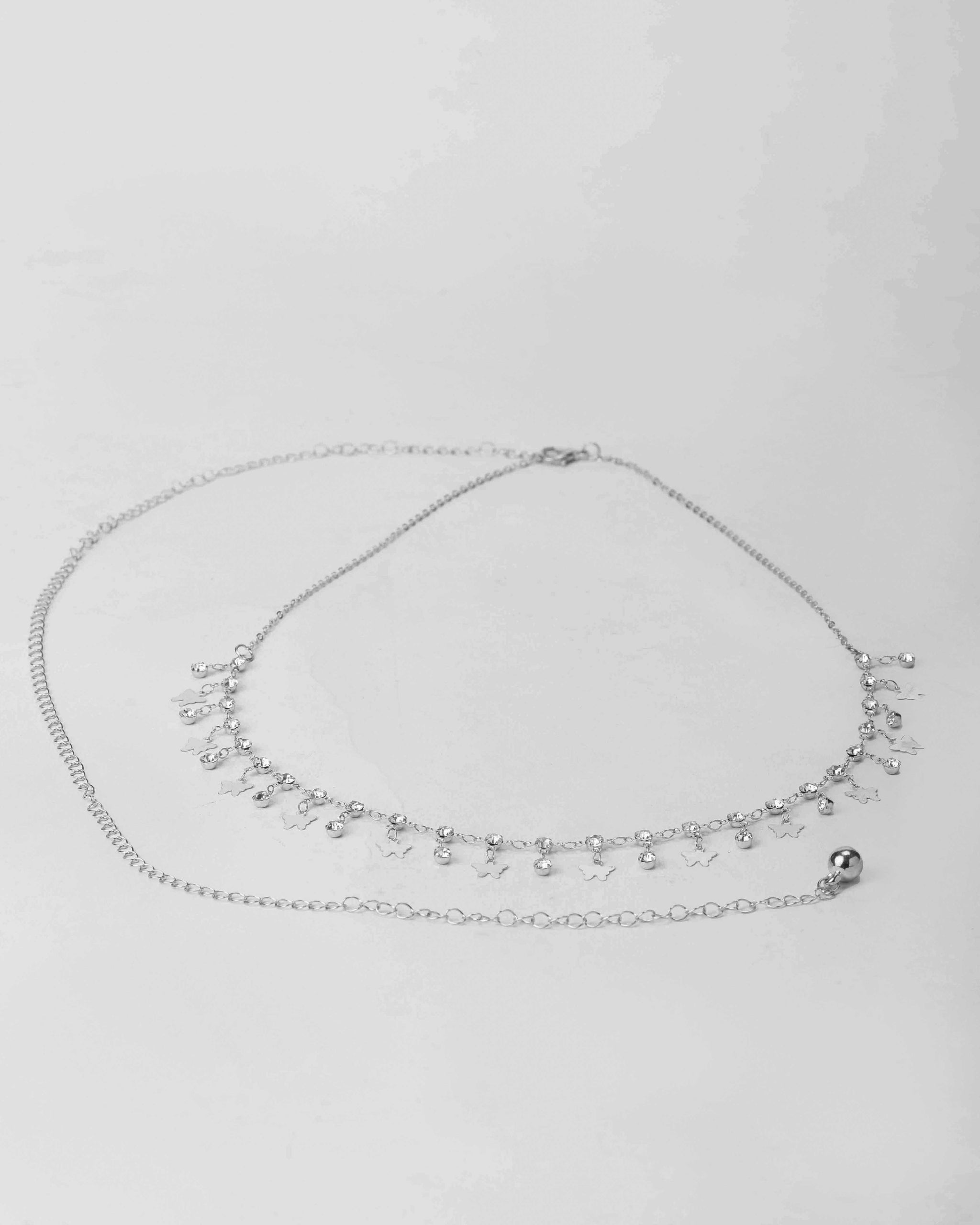 Silver Charm Chain Belt Belt CZBELT - Cizaro Jeans