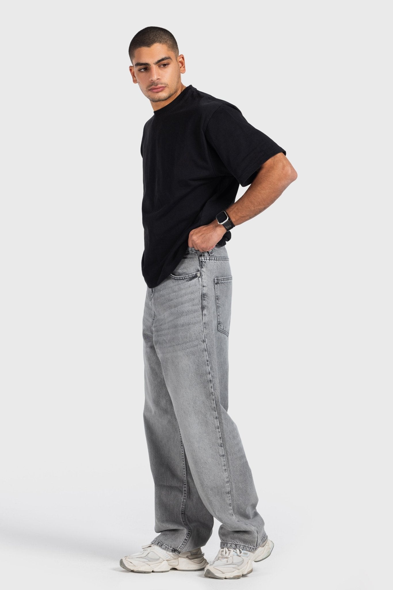Baggy – Light Grey Jeans Baggy-Man CIZARO - Cizaro Jeans