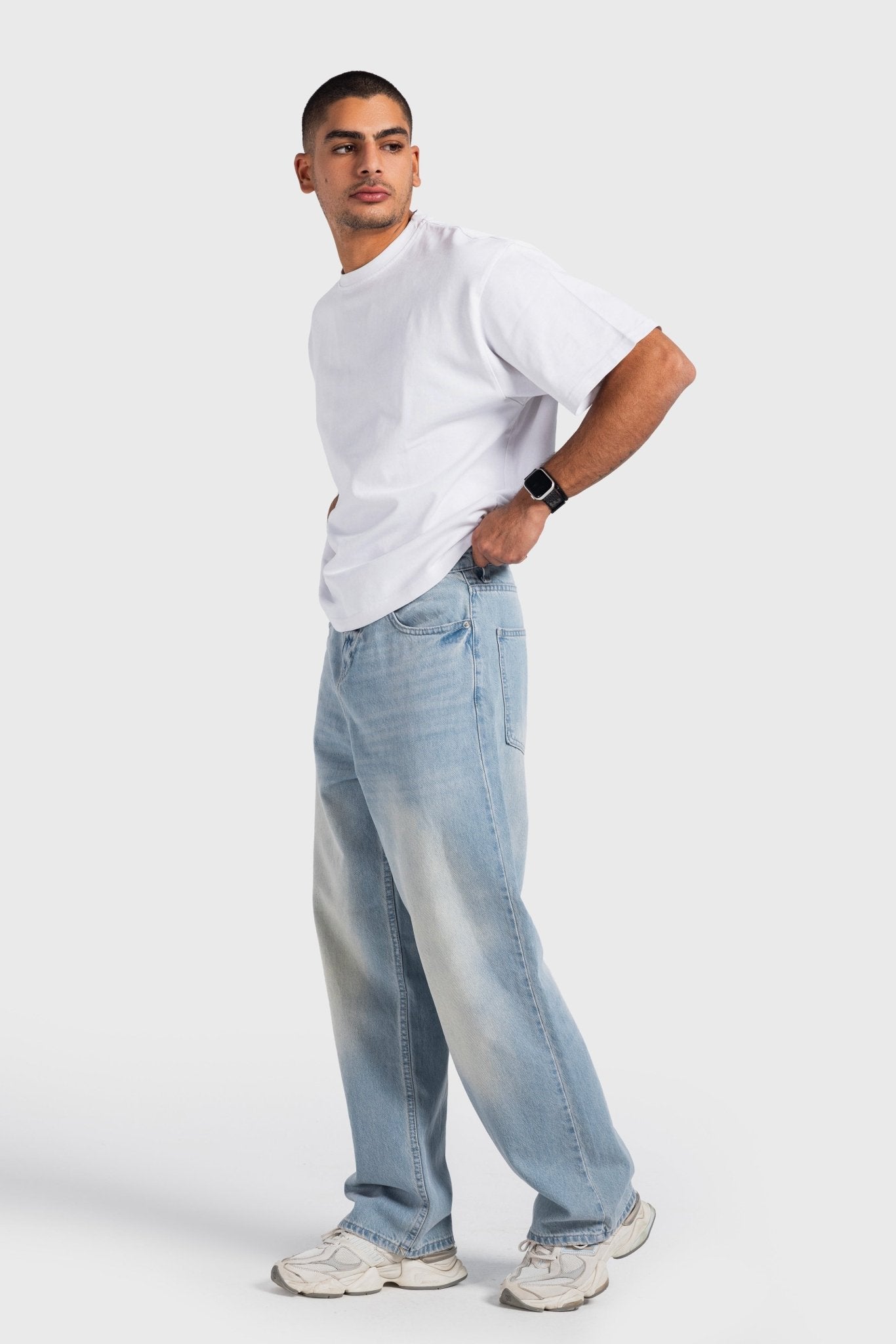 Baggy –Light Acid Vintage Blue Jeans Baggy-Man CIZARO - Cizaro Jeans