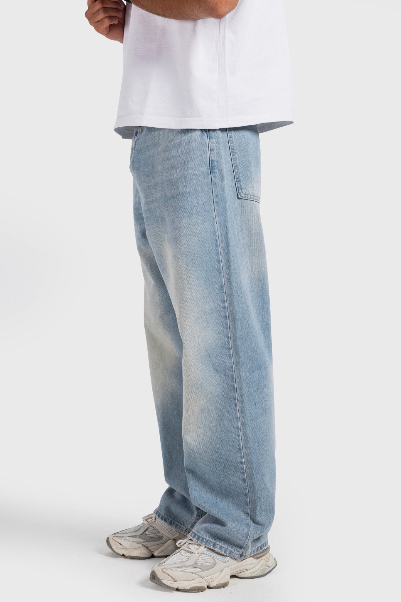 Baggy –Light Acid Vintage Blue Jeans Baggy-Man CIZARO - Cizaro Jeans