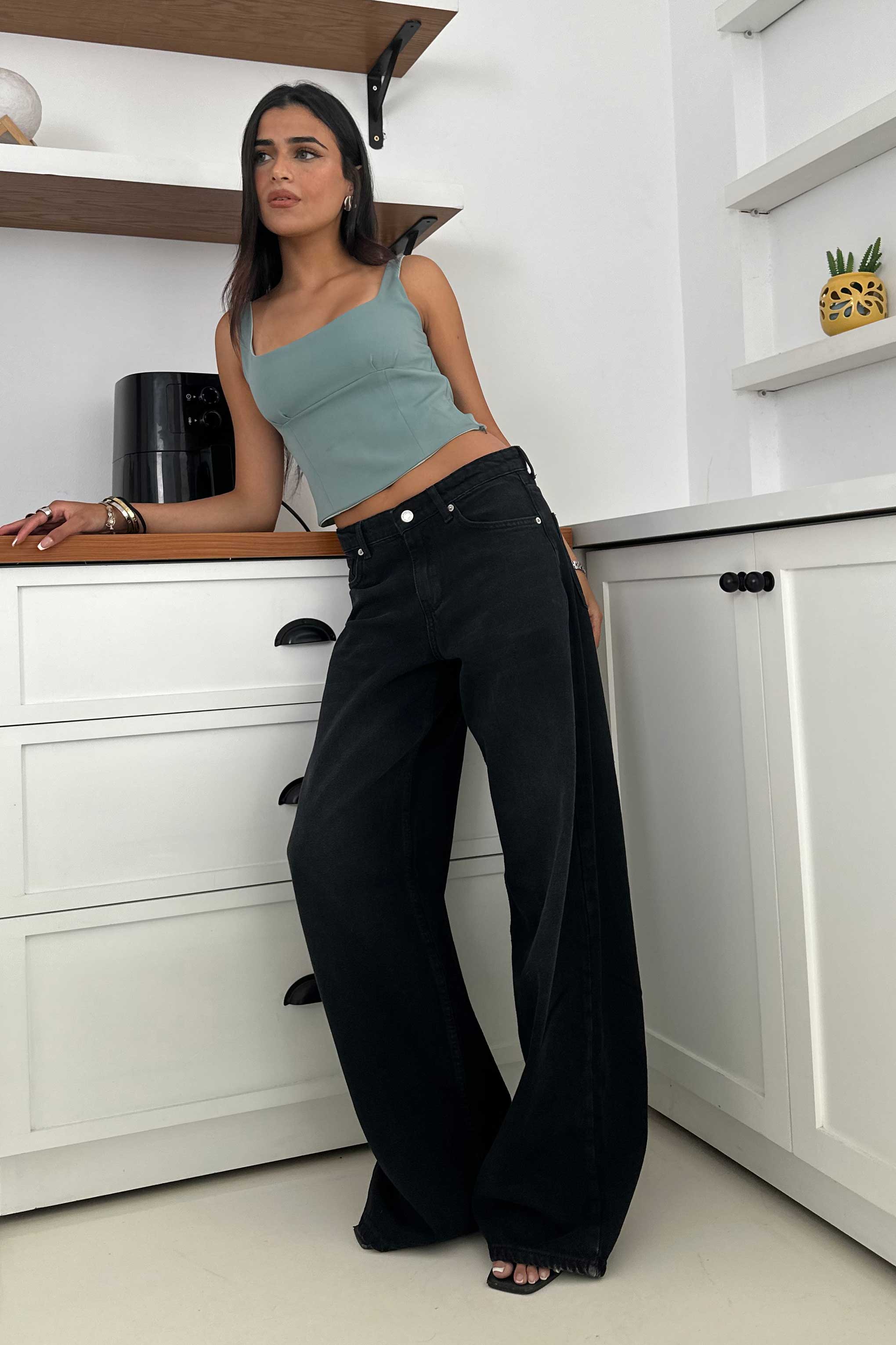 Baggy – Low Waist Washed Black Jeans Baggy CIZARO - Cizaro Jeans