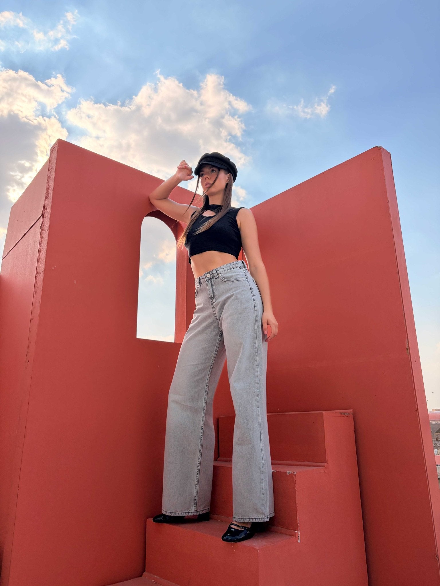 Baggy – Mid Rise Light Acid Grey Jeans Baggy CIZARO - Cizaro Jeans