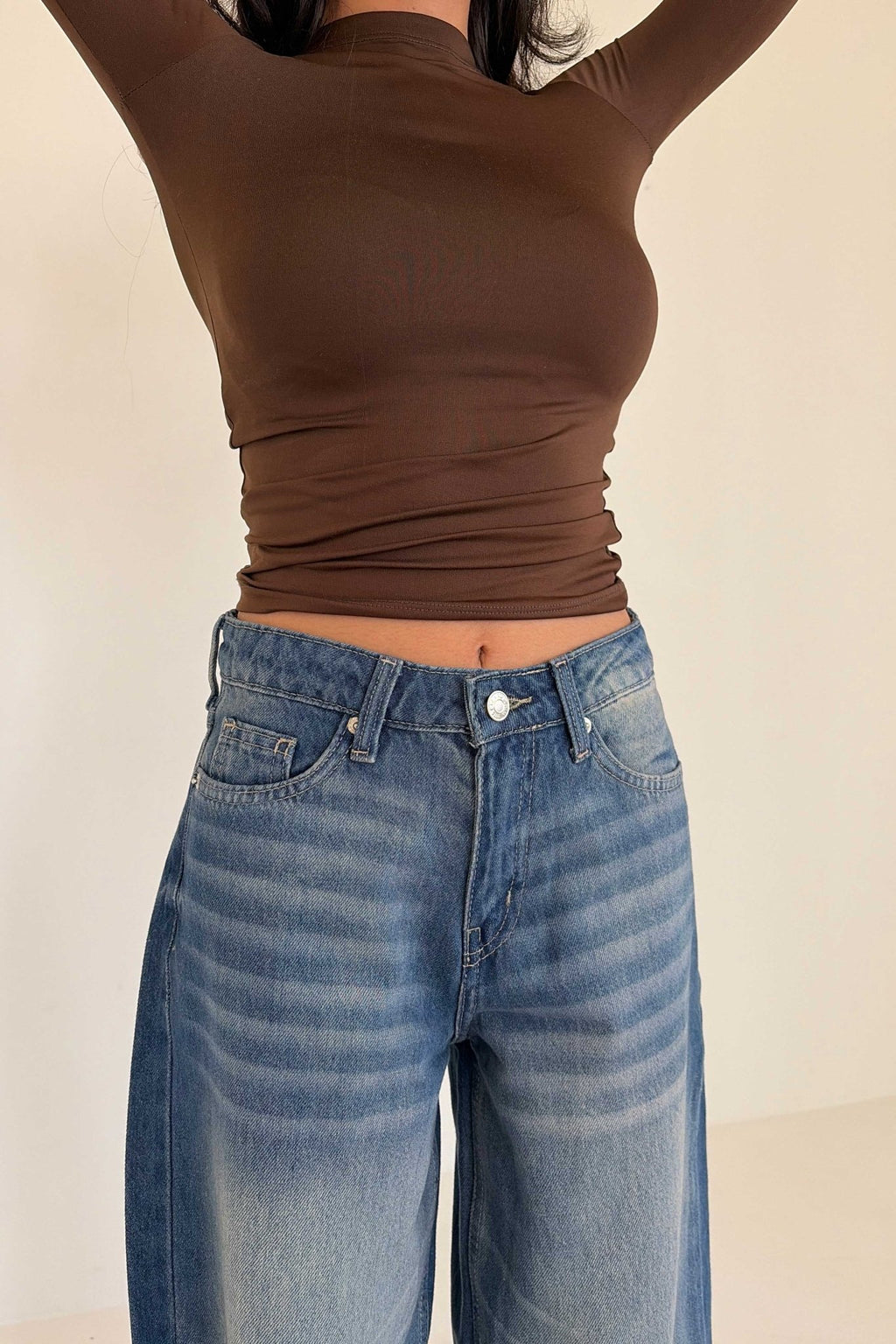 Super Baggy – Mid Rise Mid Vintage Blue Jeans Baggy CIZARO - Cizaro Jeans
