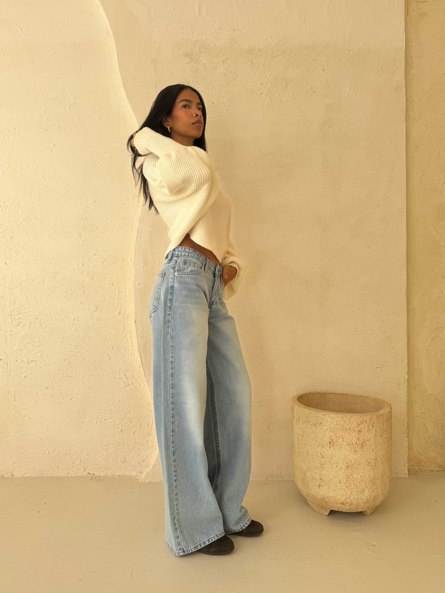 Super Baggy – Low Waist in Bright Blue Baggy CIZARO - Cizaro Jeans