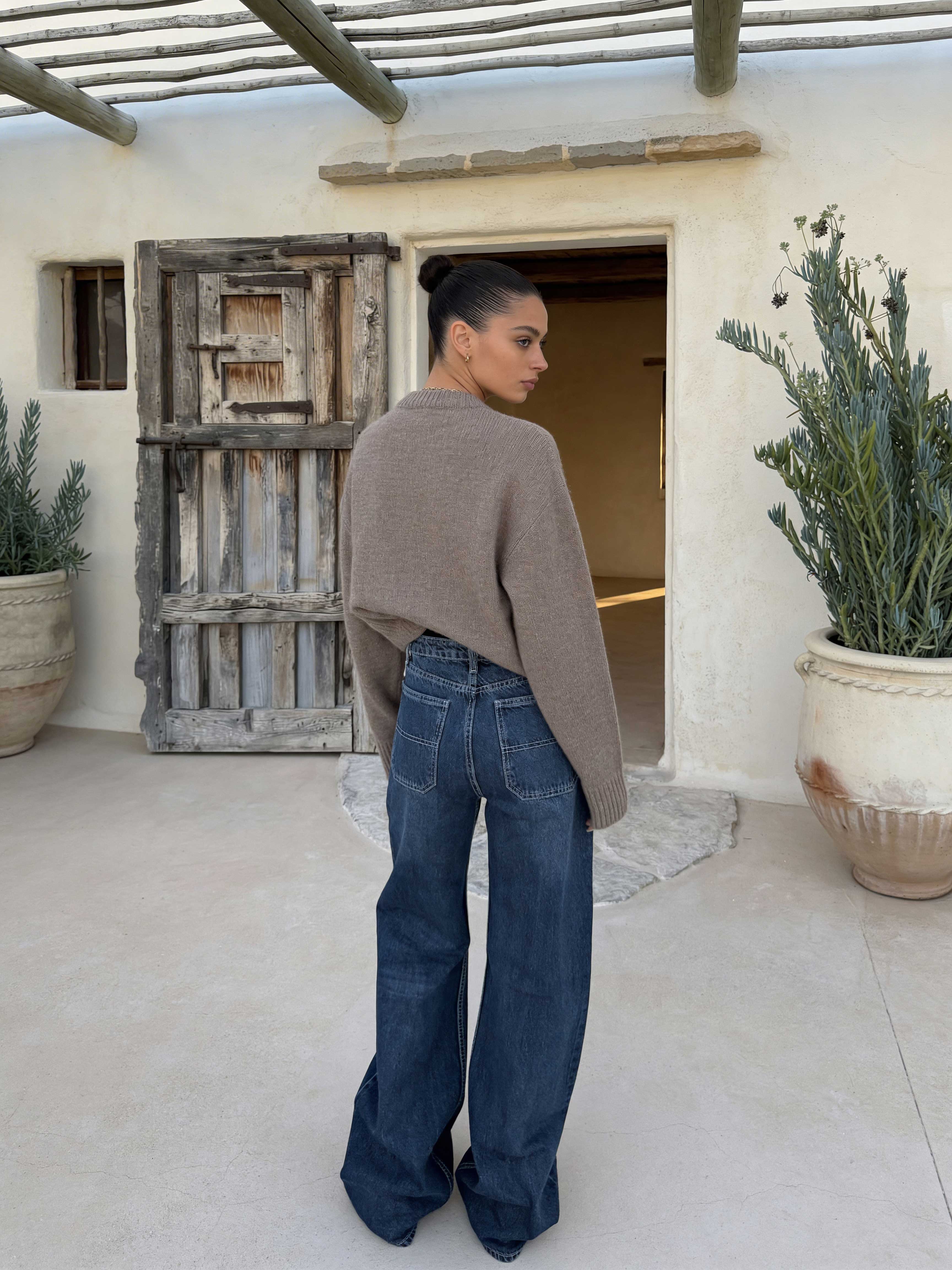 Baggy – High-Waist Ocean Blue Jeans Baggy CIZARO - Cizaro Jeans