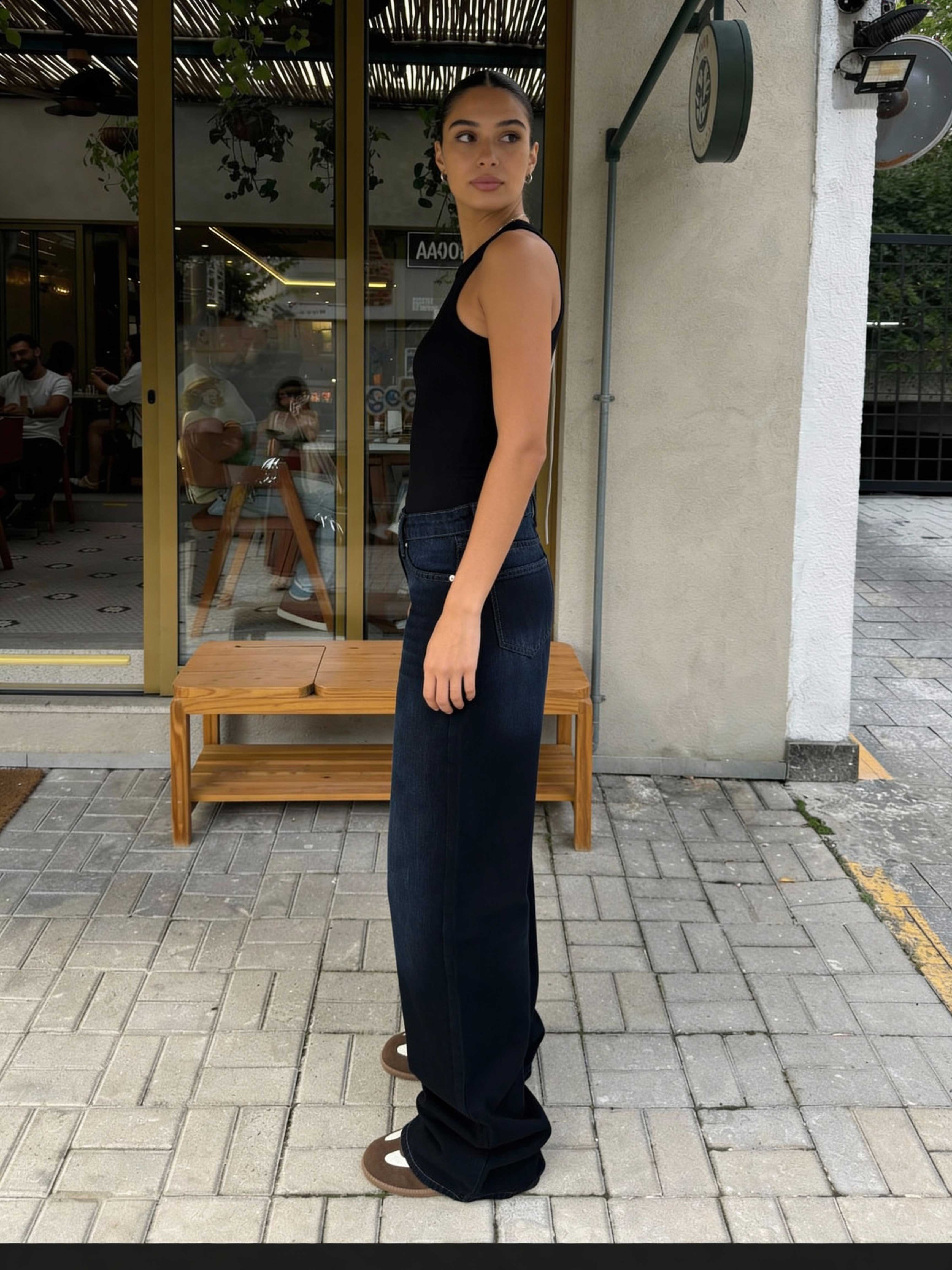 Baggy – High-Waist Deep Ocean Blue Jeans baggy CIZARO - Cizaro Jeans