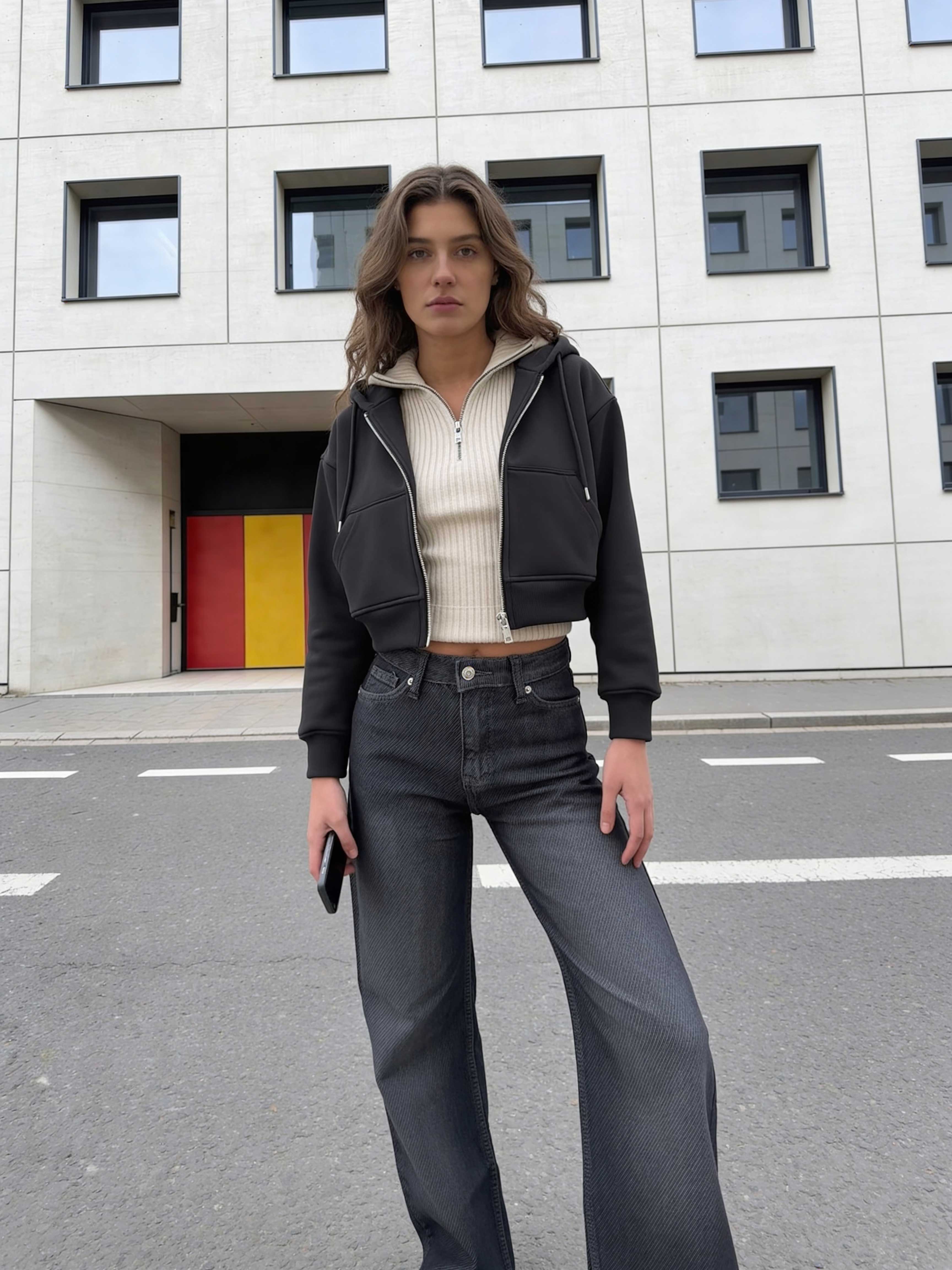 Baggy – High-Waist Washed Black Jeans Baggy CIZARO - Cizaro Jeans