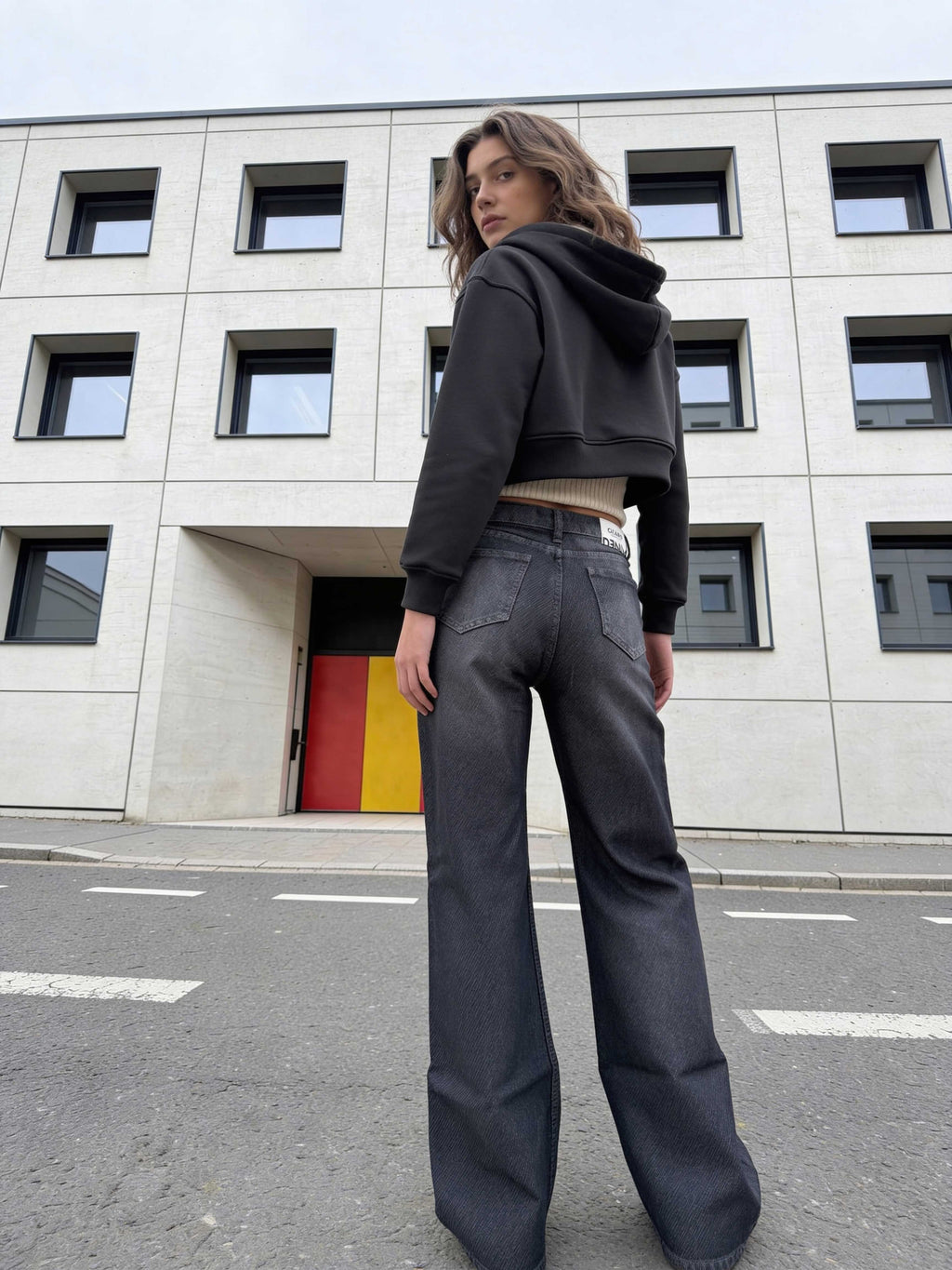 Baggy – High-Waist Washed Black Jeans Baggy CIZARO - Cizaro Jeans