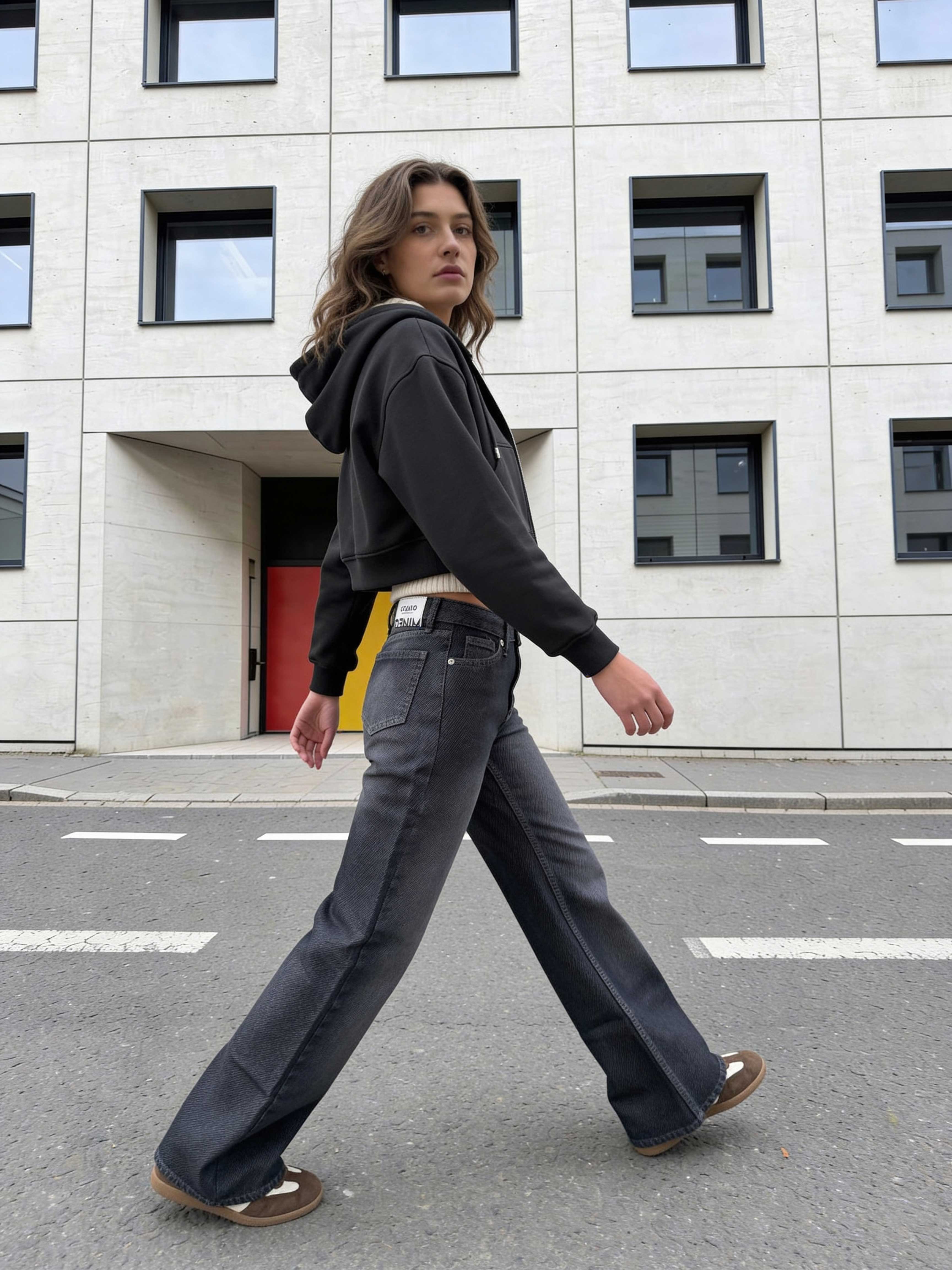 Baggy – High-Waist Washed Black Jeans Baggy CIZARO - Cizaro Jeans