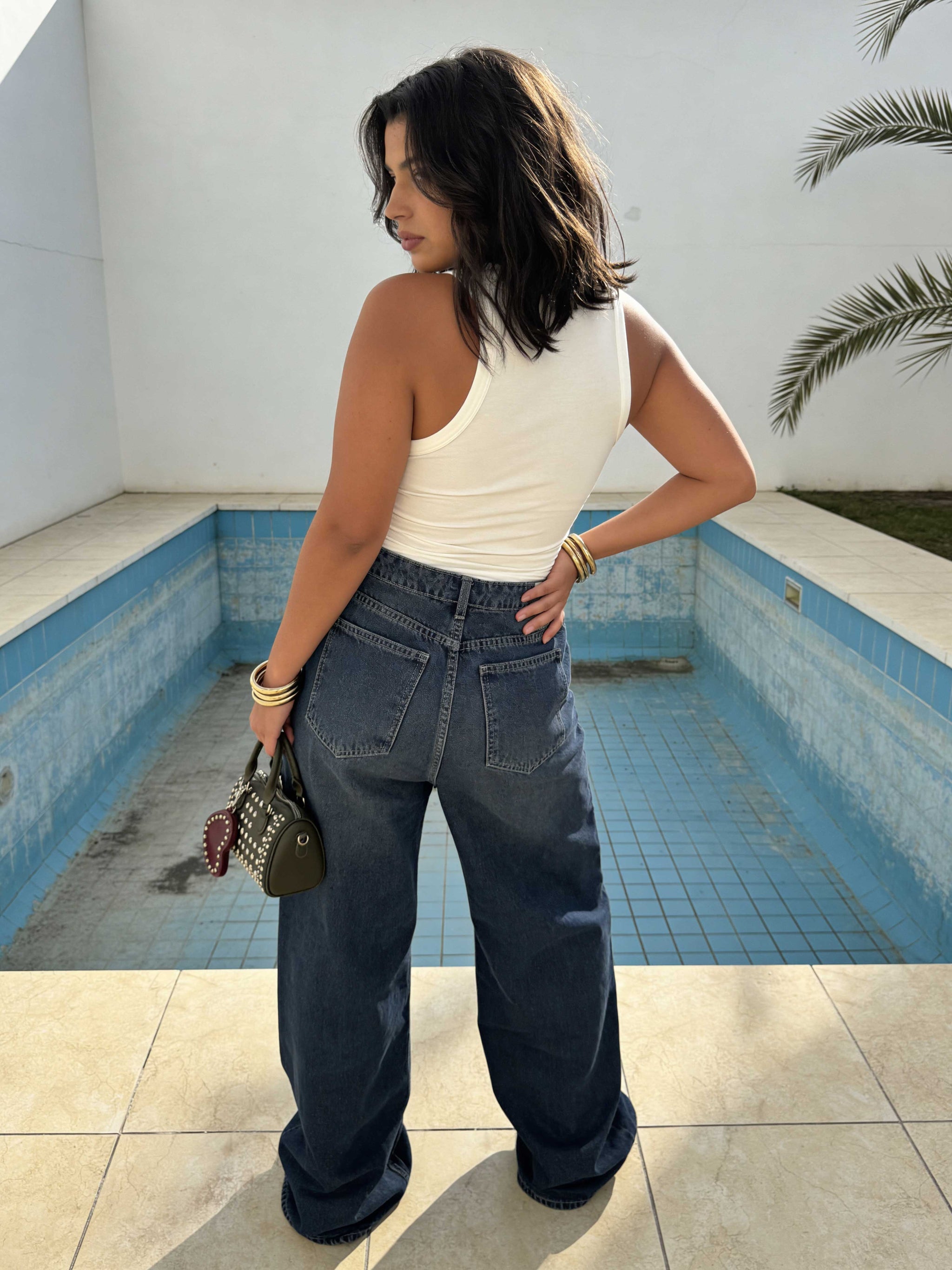 Curvy Fit – Baggy High-Waist Vintage Blue Jeans Baggy CIZARO - Cizaro Jeans